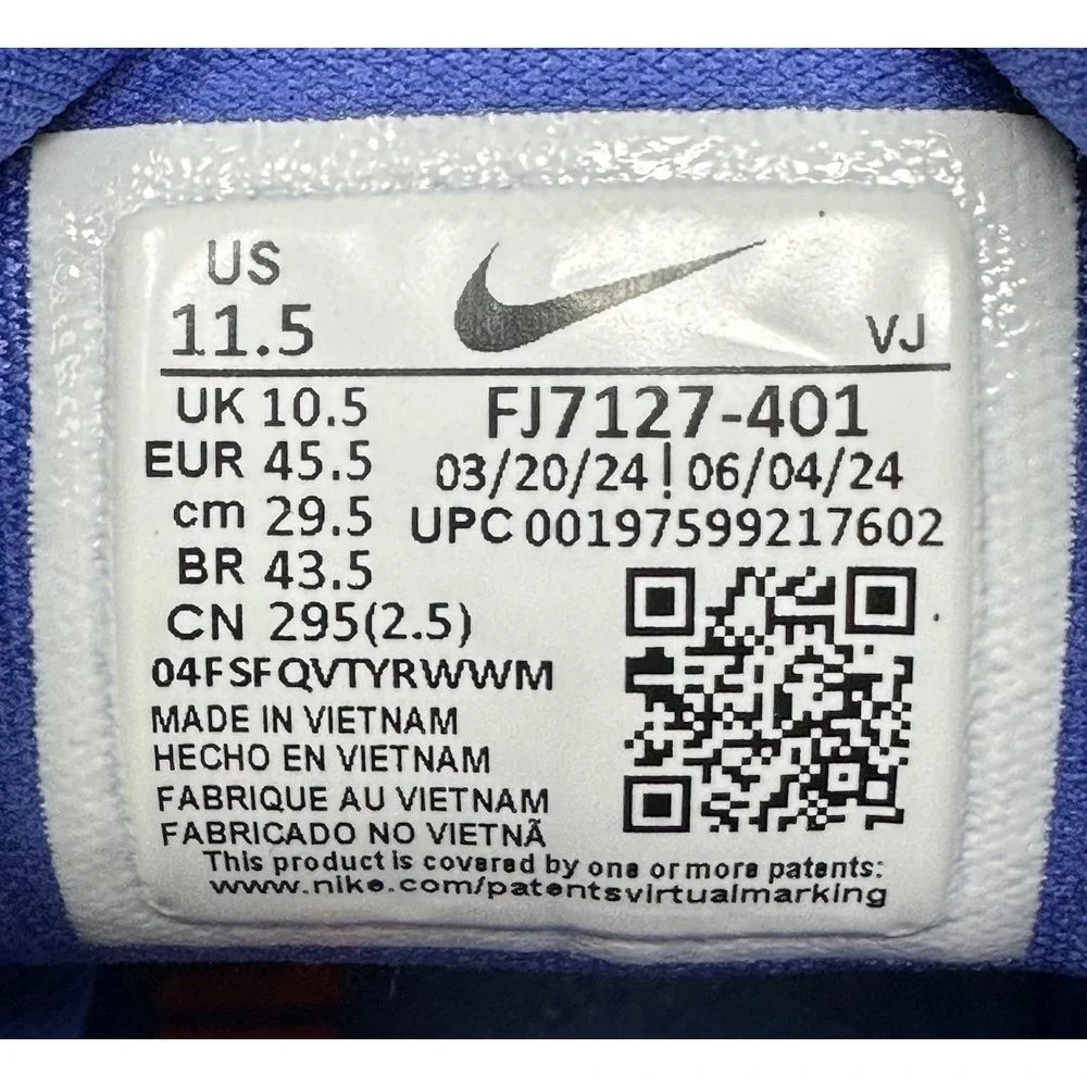 Nike Free Metcon 6 Training Shoes Mens Sz 11.5 Astronomy Blue White FJ7127-401